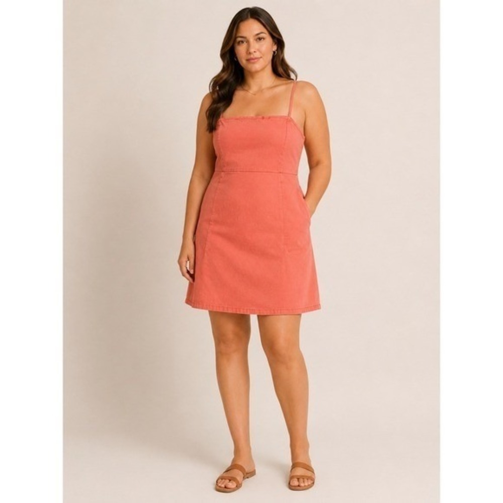 Wild Fable Coral Mini Sundress Women's Large Sleeveless Summer Dress